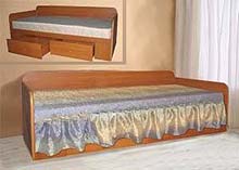 k027 Недорогая кровать с выдвижными ящиками для белья